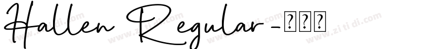 Hallen Regular字体转换